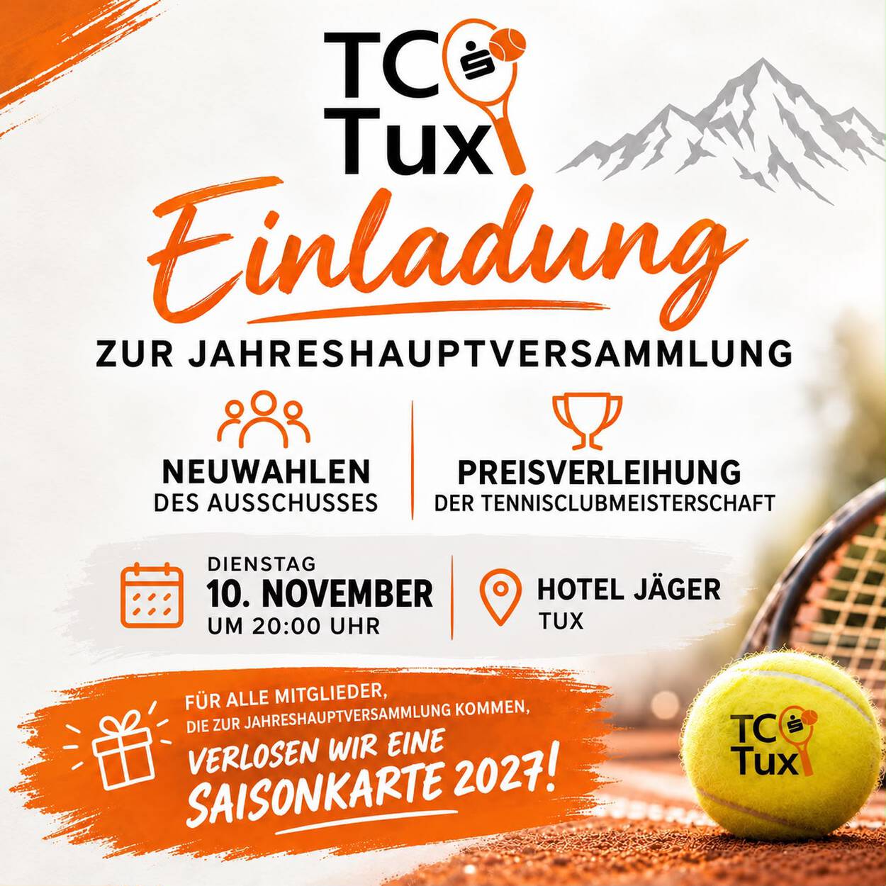 Einladung zur Jahreshauptversammlung